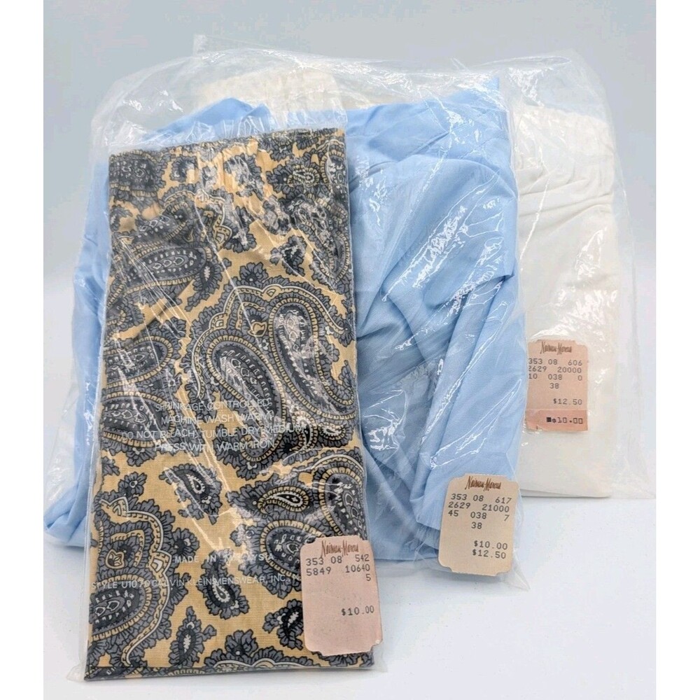 NOS Neiman Marcus Calvin Klein Mens Boxer Shorts Lot 3 Size 38 Sealed
